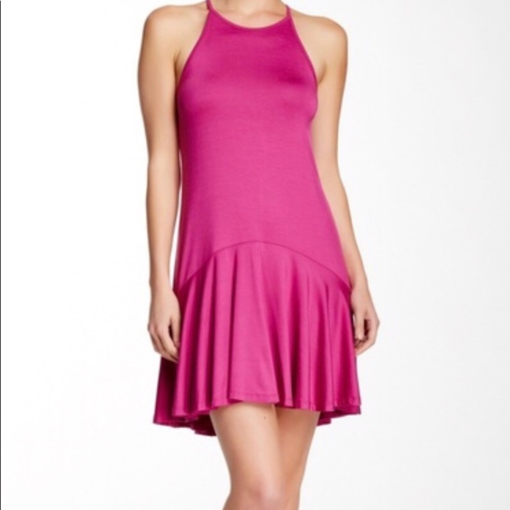 Trina Turk Glenna Drop Waist Plum Dress Size Small